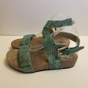 Revitalign Womens Size 8 Green Swell Comfort Strap Jade Lizard Sandal NWOB